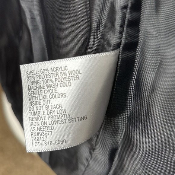 Worthington Womens Jacket Black Tweed Moto Biker Zip Up Casual Size Large - Picture 9 of 9